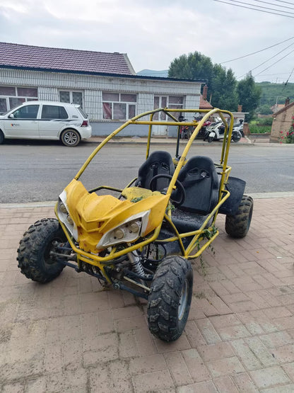 Yellow steel tube go-kart
