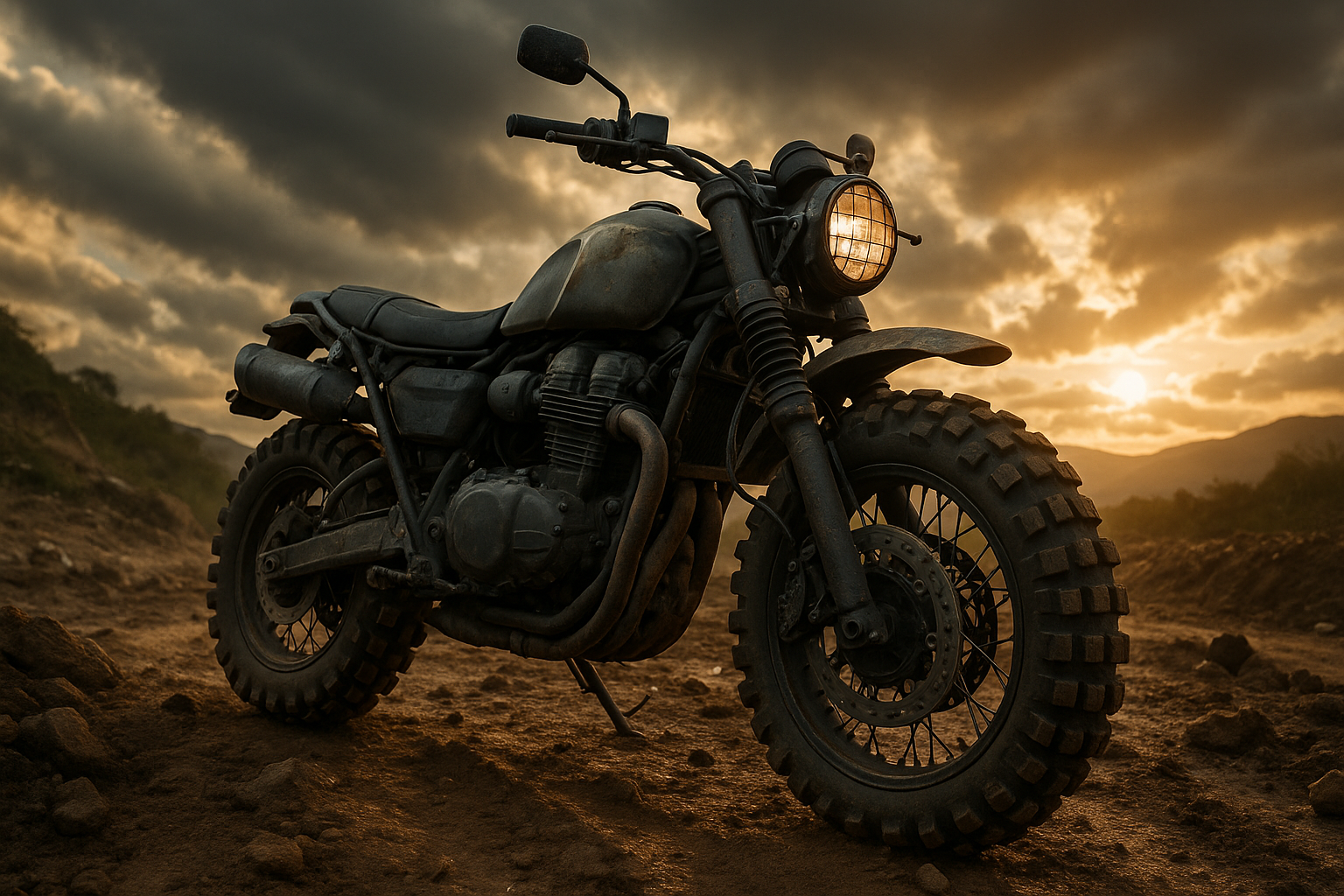 BIG TIRE RUGGED MOTORBIKE